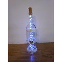 Handmade Battery Powered Lighted Shabby Chic Lace Wine Bottle   113102885816